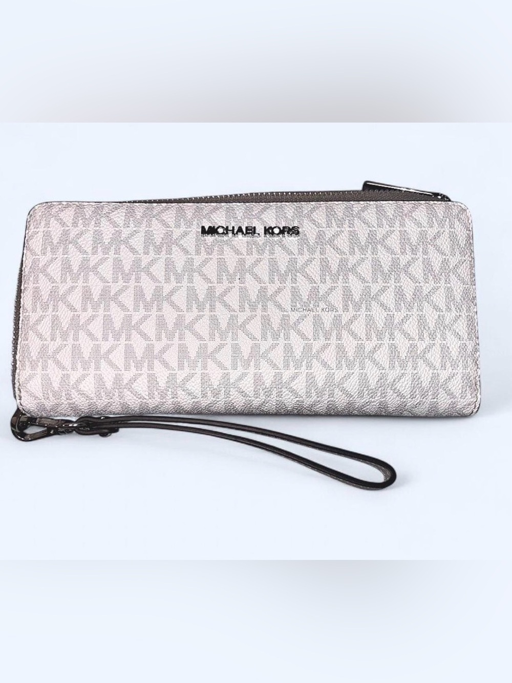 NWT Michael Kors Jet Set Travel Continental Leather Wallet Wristlet Bright White - Picture 6 of 7